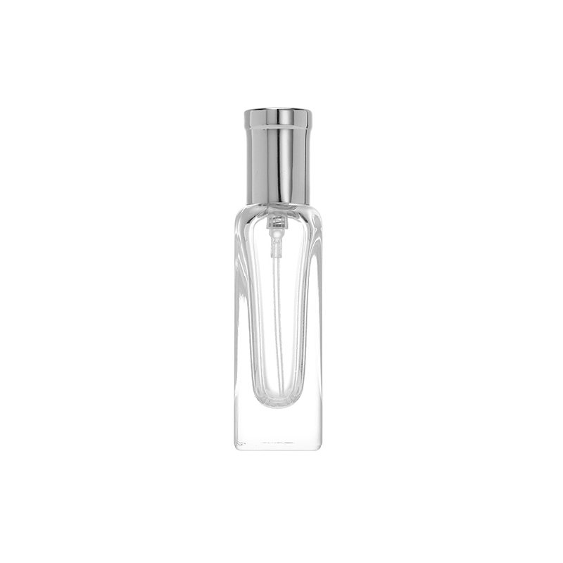 Waisted Glass Perfume Bottle with Silver Cap PB-GL-025