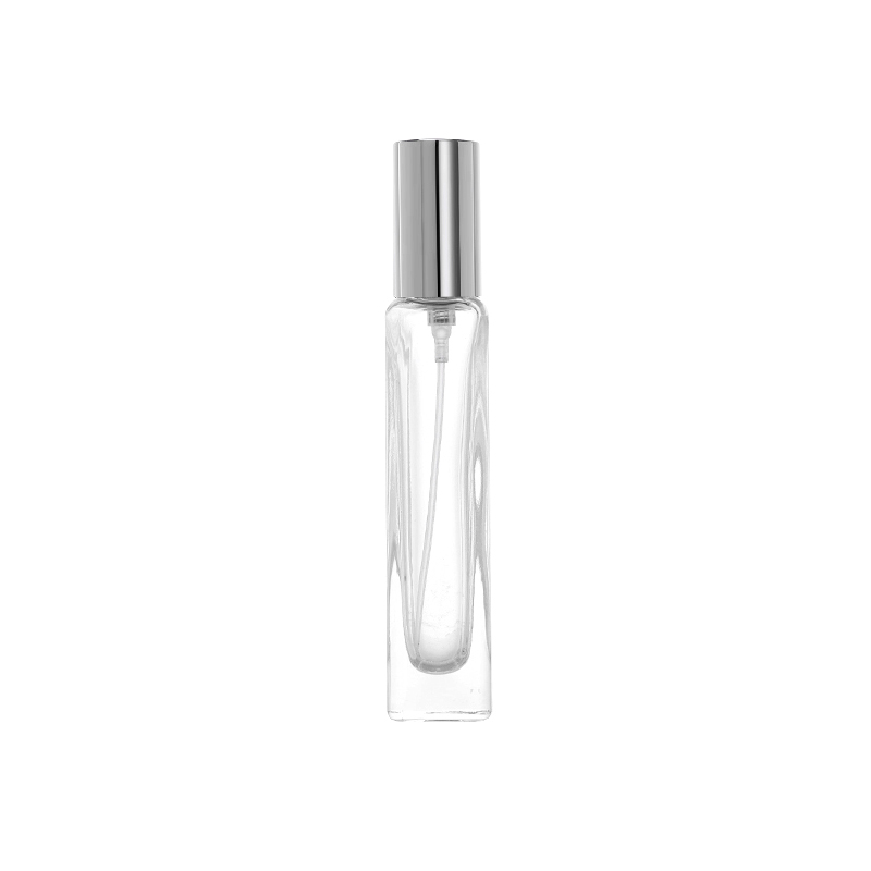 Slim Waisted Glass Perfume Bottle with Silver Cap PB-GL-026