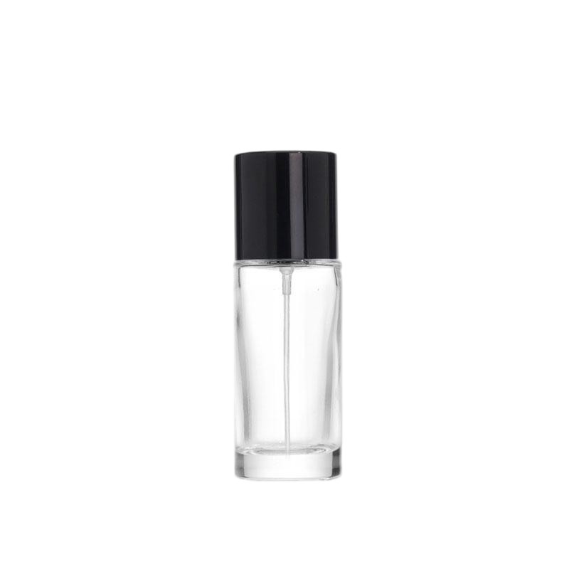 Small Glass Perfume Bottle with Black Cap PB-GL-028