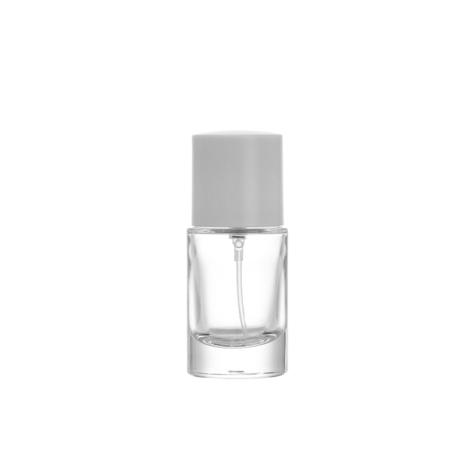 Compact Glass Perfume Bottle with Gray Cap PB-GL-029