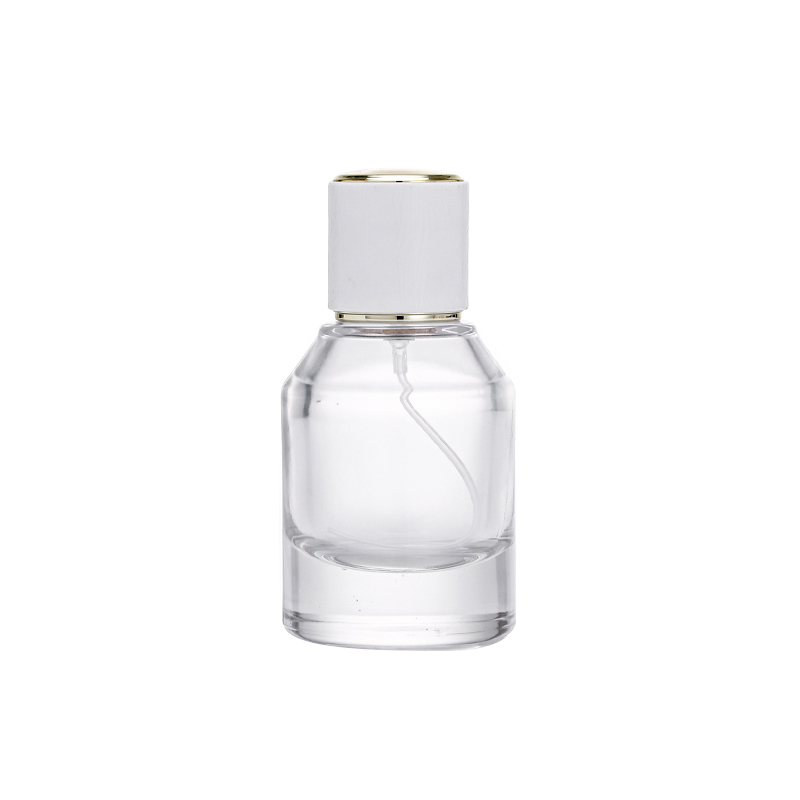 Wholesale 30ml Compact Glass Perfume Bottle with White Cap