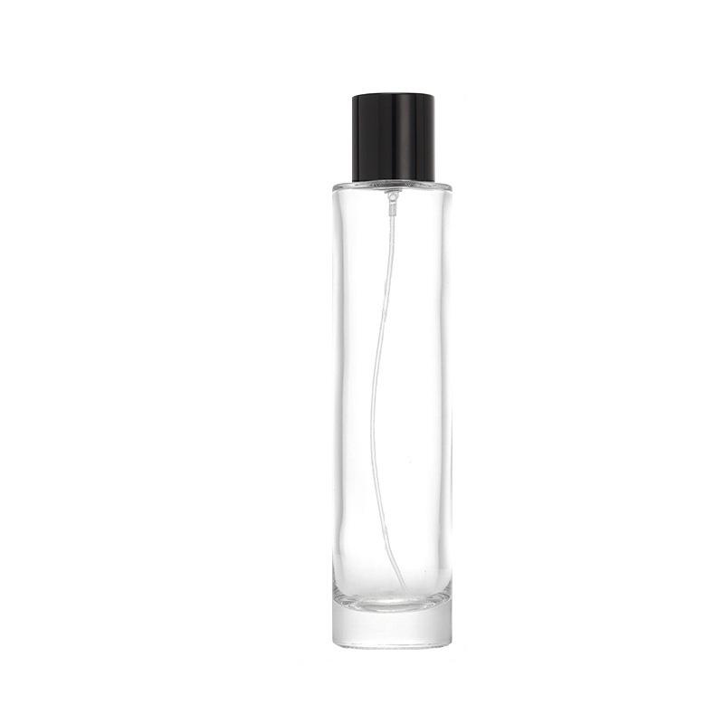 Wholesale 100ml Slender Glass Perfume Bottle with Black Cap