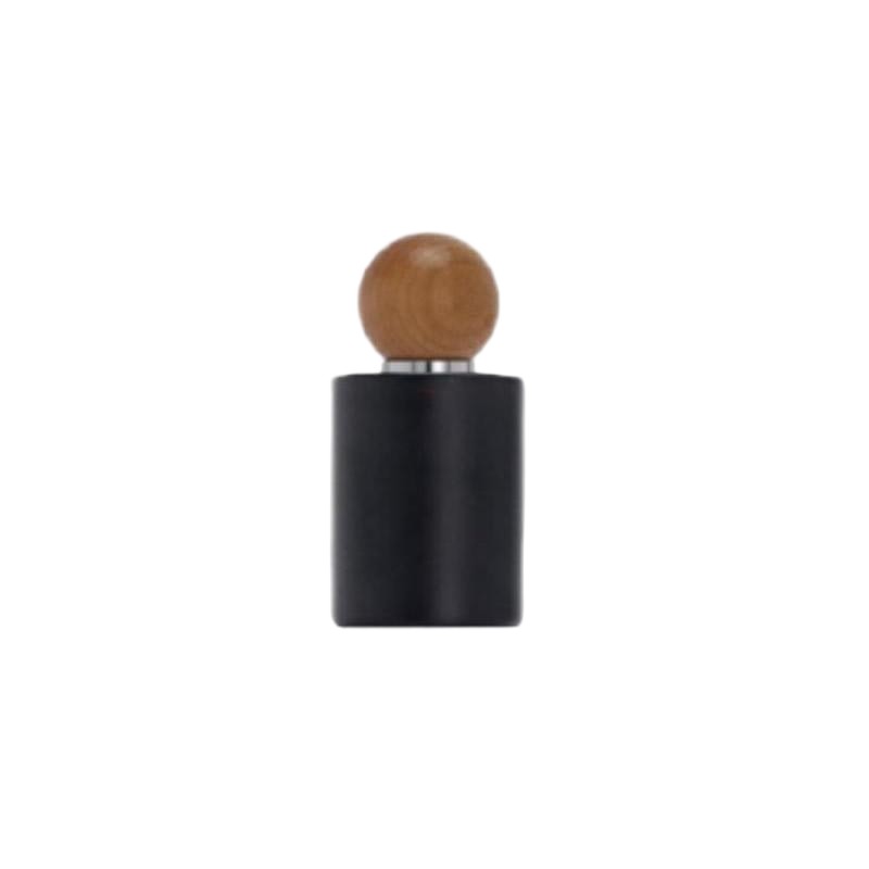 Matte Black Glass Perfume Bottle with Brown Ball Cap PB-GL-065