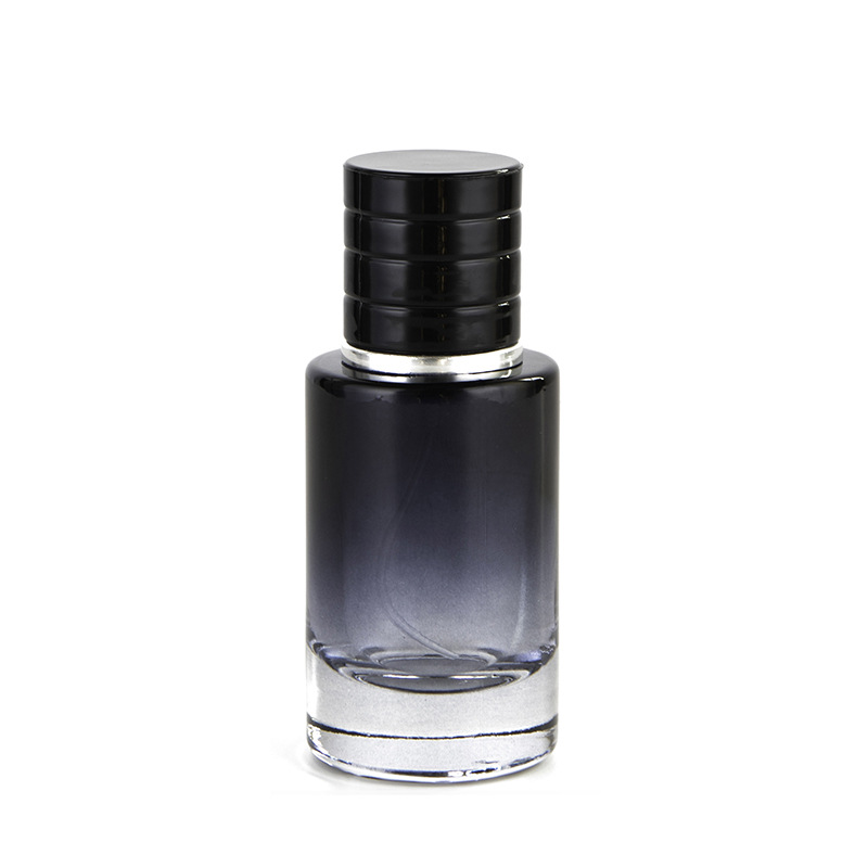 Wholesale 50ml Gradient Blue Round Glass Perfume Bottle