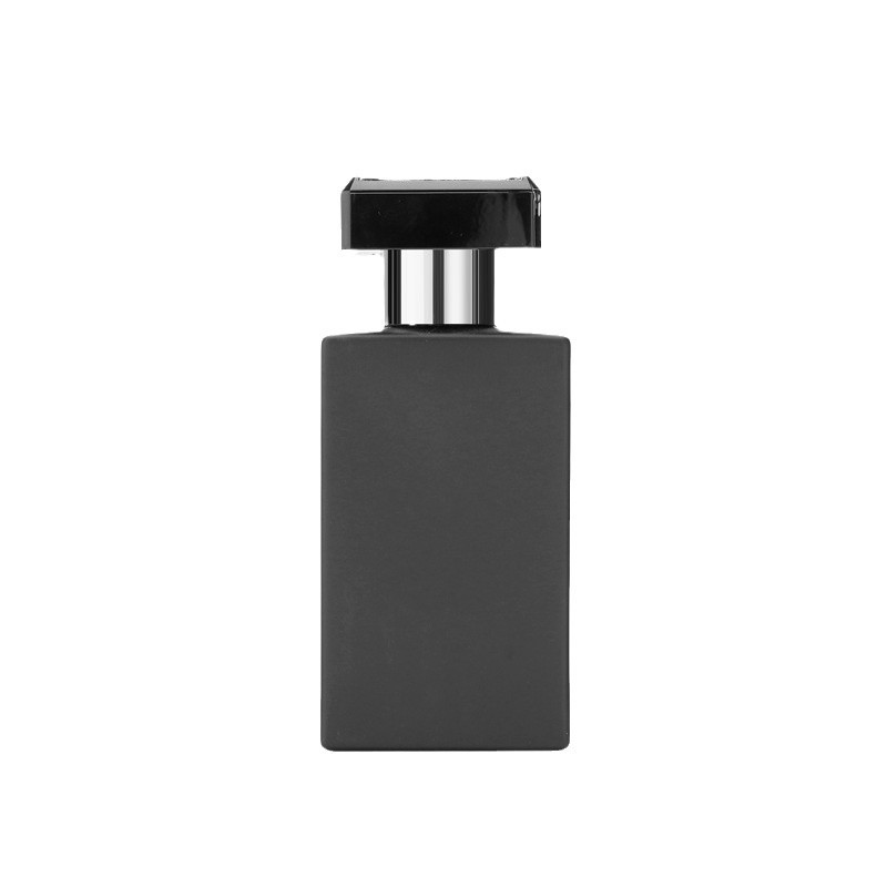 Wholesale 5-10-30-50-100ml Matte Black Square Glass Perfume Bottle