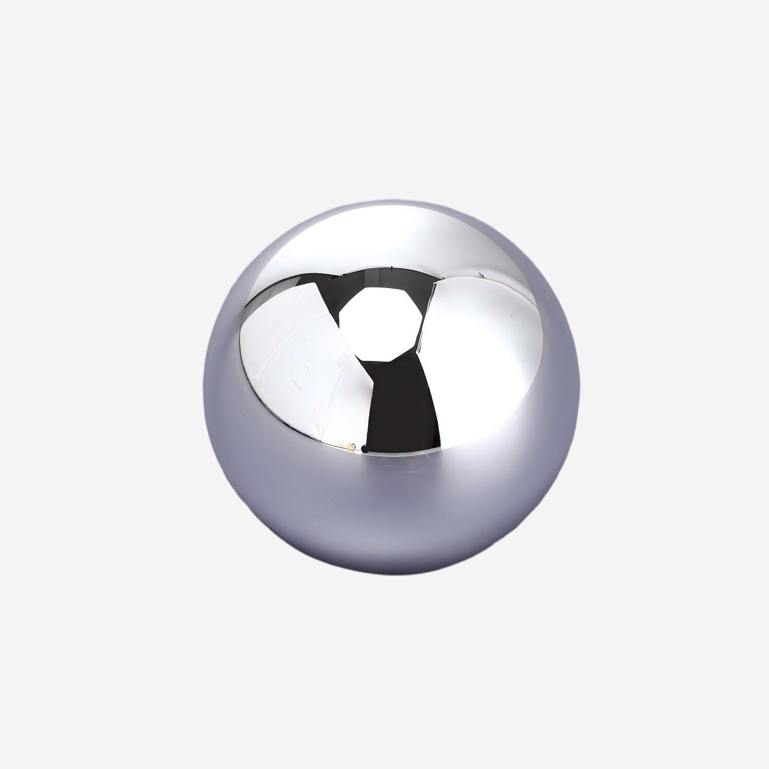 Bright Silver Tone Ball Perfume Cap