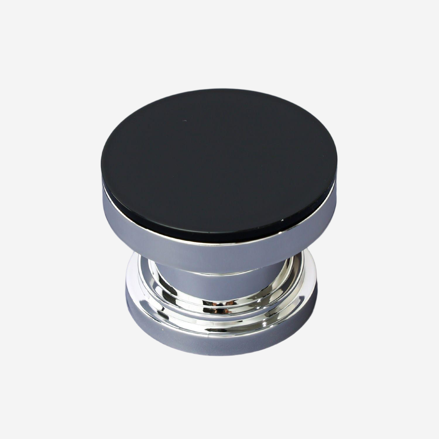 Wholesale Black Top Silver Tone Contoured Perfume Cap