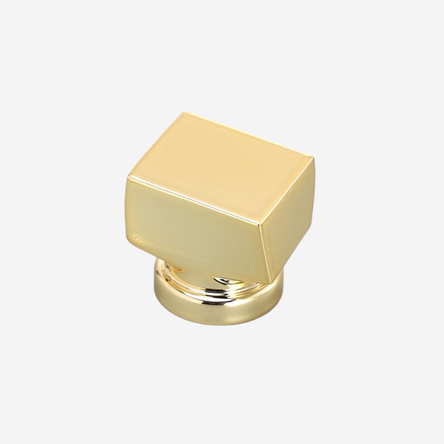 Wholesale Gold Tone Square Top Round Base Perfume Cap