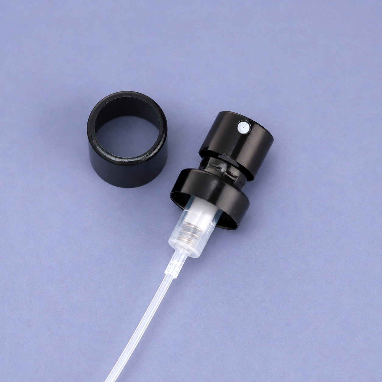 15mm Black Aluminum-Finish Perfume Spray Pump with Collar