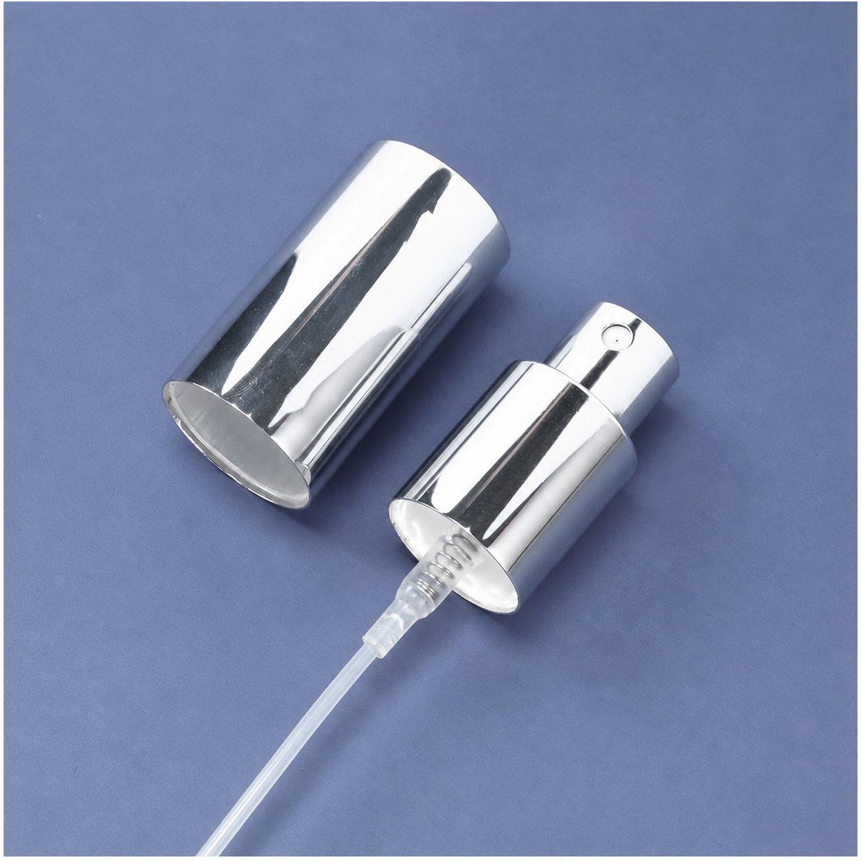 18mm Silver Screw-On Perfume Spray Pump with Cap