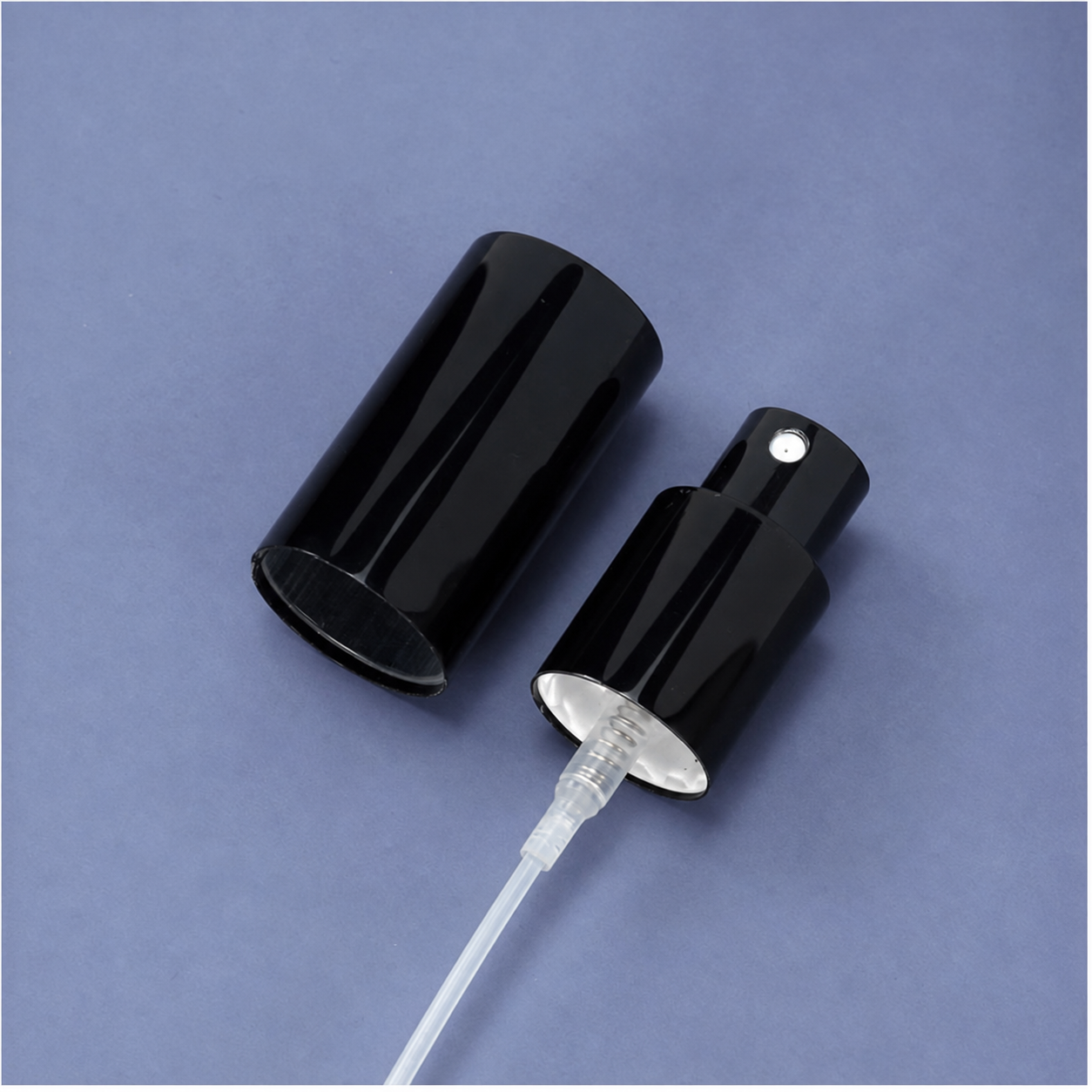 18mm Black Screw-On Perfume Spray Pump with Cap