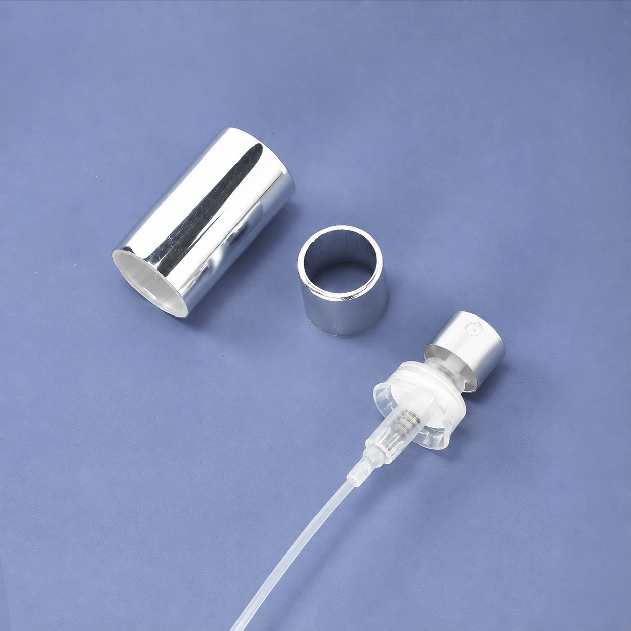 Wholesale 13mm Silver Plastic-Mount Perfume Pump, Collar and Cap Set