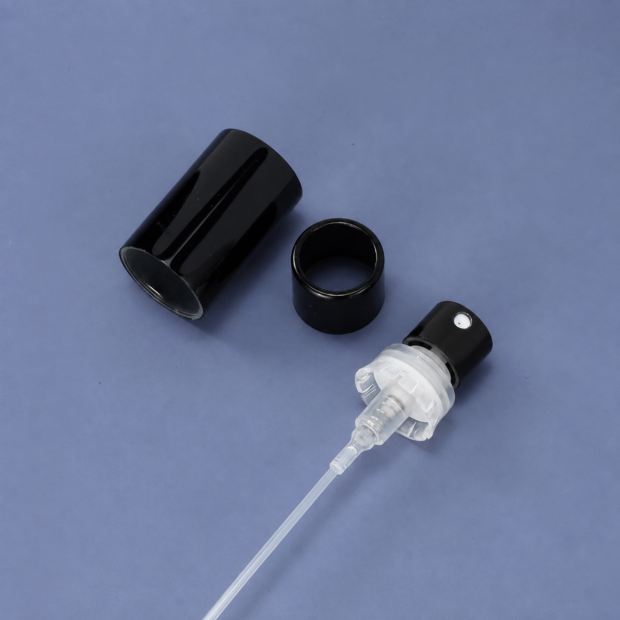 Wholesale 15mm Black Plastic-Mount Perfume Pump, Collar and Cap Set